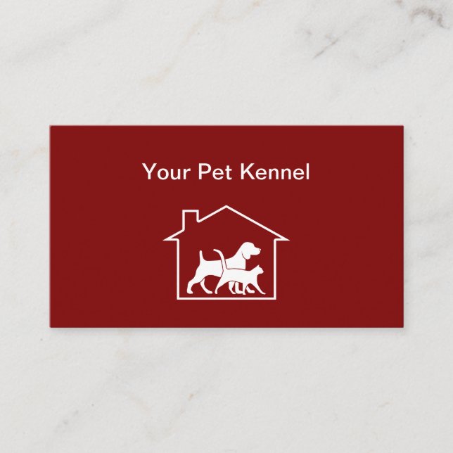 Tarjetas de visita Kennel, Mascota moderno (Anverso)