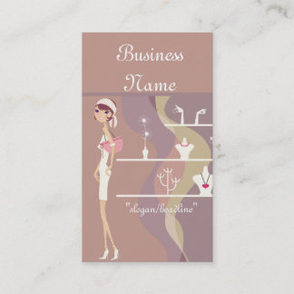 Tarjetas de visita Lady Jewelry Shopping Design 2