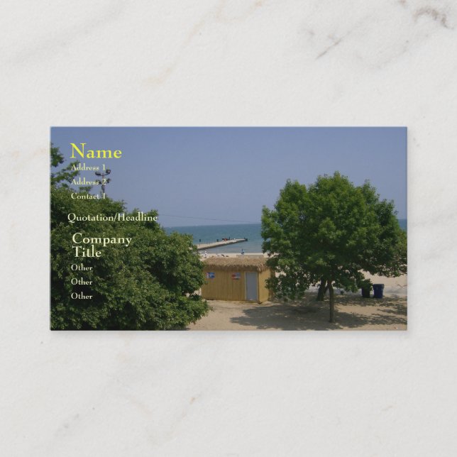 Tarjetas de visita Lake Michigan Shores (Anverso)