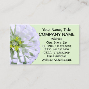 Tarjetas de visita - Lemony White Zinnia