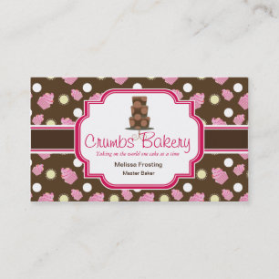 Tarjetas de visita lindas de la panadería de Brow