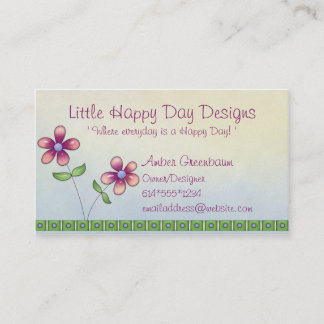 Tarjetas de visita lindas de las pequeñas flores