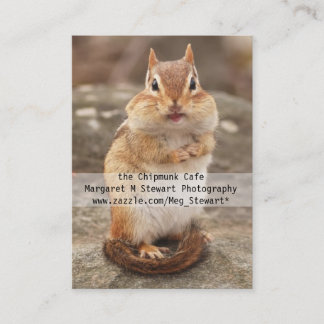 Tarjetas de visita lindas del Chipmunk