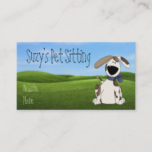 Tarjetas de visita lindas del mascota del perro