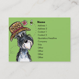 Tarjetas de visita lindas del Schnauzer magnífico
