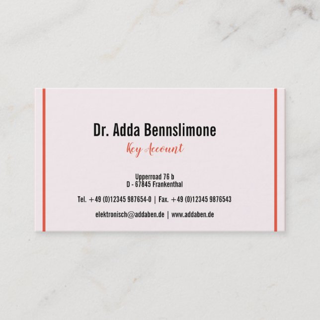 Tarjetas de visita Lines (Anverso)