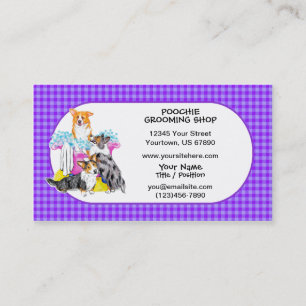Tarjetas de visita llenas de la tina del Corgi