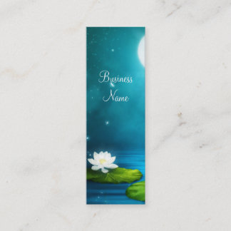 Tarjetas de visita luciérnagas flor blanca delgada