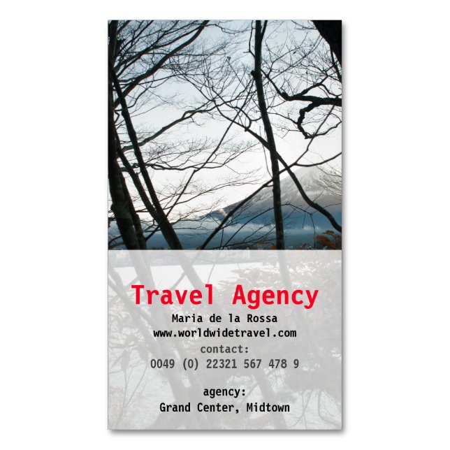 Tarjetas de visita magnética (Frente vertical)