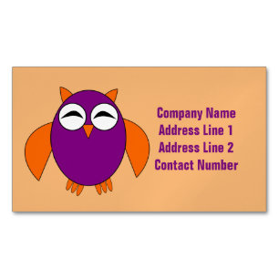 Tarjetas de visita magnética de búho de Halloween