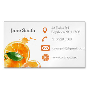 Tarjetas de visita magnéticas de la fruta