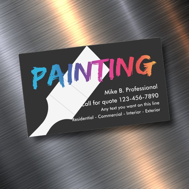 Tarjetas de visita magnéticas Guay Professional Pa (House painter magnetic business cards by Custom Business Templates )
