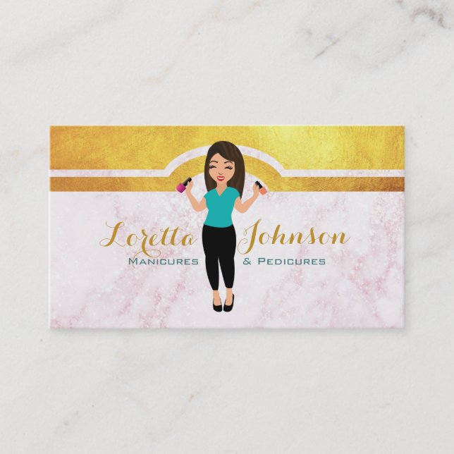 Tarjetas de visita Manicurista (Anverso)