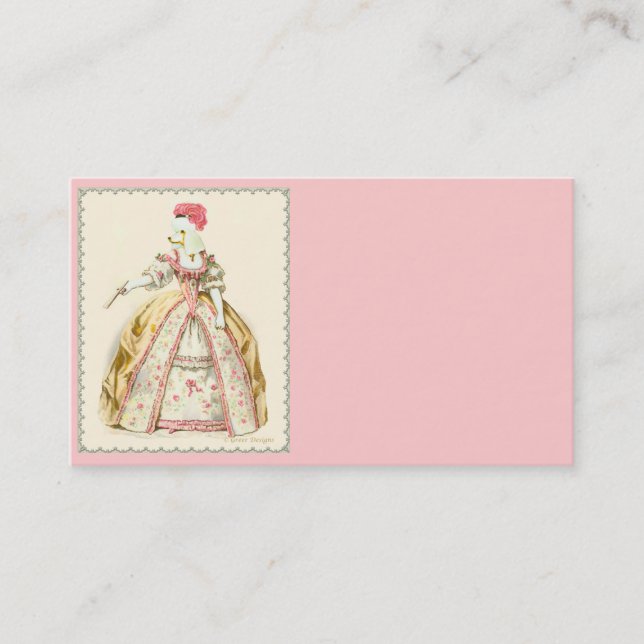 Tarjetas de visita Marie Antoinette (Anverso)