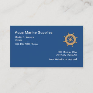 Tarjetas de visita marinas de la fuente