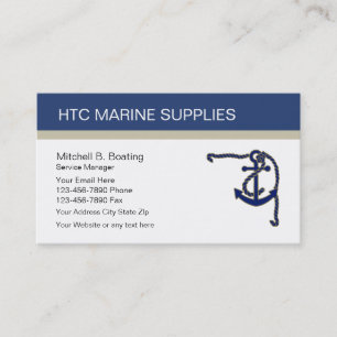 Tarjetas de visita marinas de la fuente