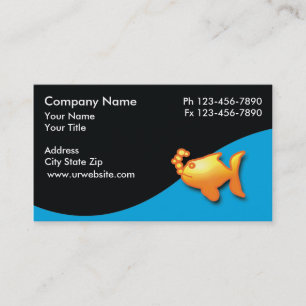 Tarjetas de visita marinas del acuario