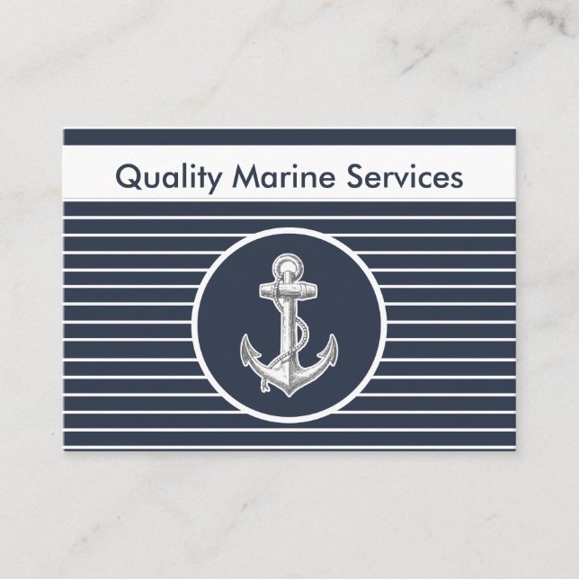Tarjetas de visita marinas náuticas (Anverso)