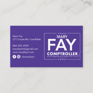 Tarjetas de visita Mary Fay