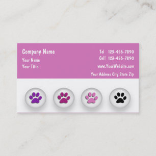 Tarjetas de visita mascota Grooming