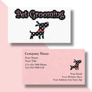 Tarjetas de visita mascota Grooming