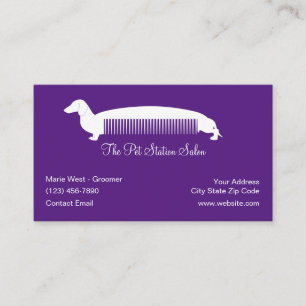 Tarjetas de visita mascota Grooming Salon Fun