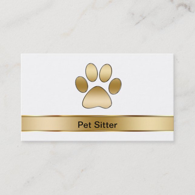 Tarjetas de visita mascota Sitter (Anverso)
