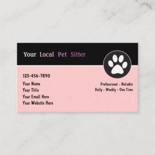 Tarjetas de visita mascota Sitter