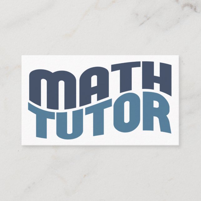 Tarjetas de visita Math Tutor (Anverso)