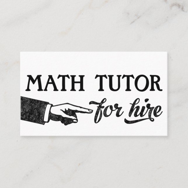 Tarjetas de visita Math Tutor - Guay Vintage (Anverso)