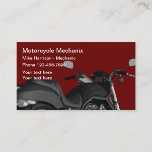 Tarjetas de visita mecánica para motocicletas