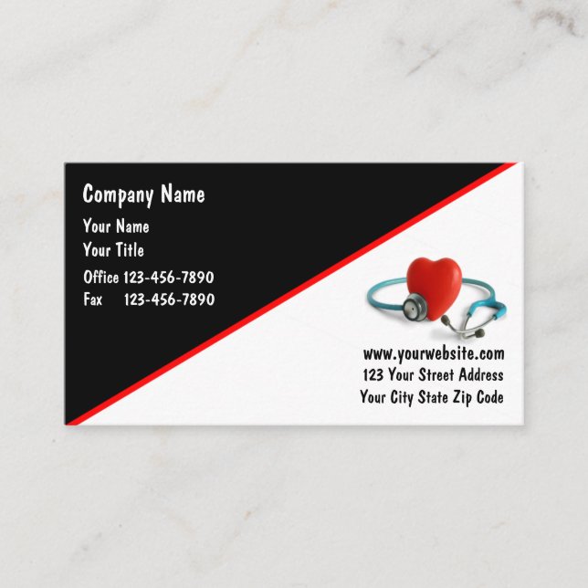 Tarjetas de visita médica (Anverso)
