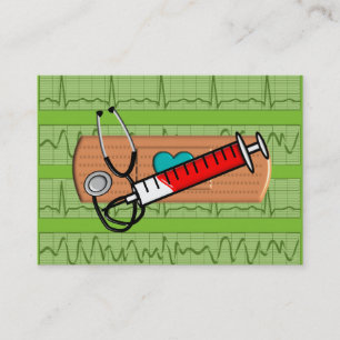 Tarjetas de visita médica Big Bandaid Lime II