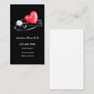 Tarjetas de visita médica de enfermeras modernas 