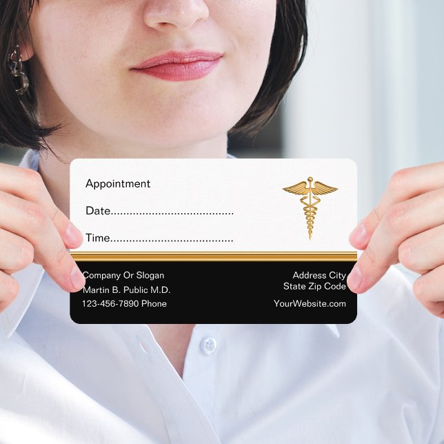 Tarjetas de visita Médica de recordatorio de citas (Subido por el creador)