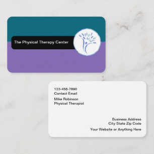 Tarjetas de visita médica física terapéutica