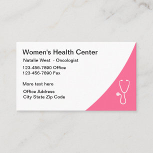 Tarjetas de visita médica oncológica para oncól