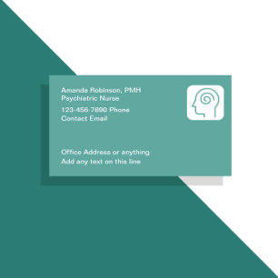 Tarjetas de visita médica para enfermeras psiquiát