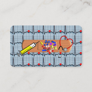 Tarjetas de visita médica Tiras EKG