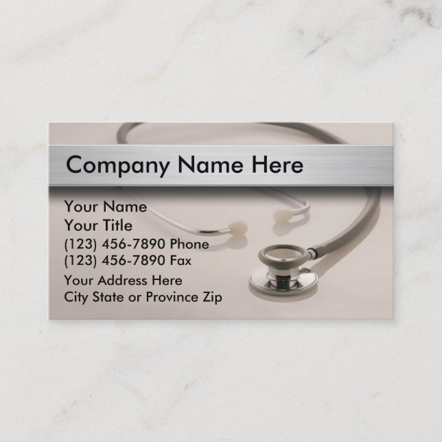 Tarjetas de visita médicas (Anverso)