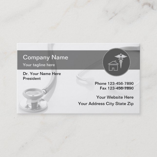 Tarjetas de visita médicas caseras (Anverso)