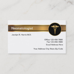 Tarjetas de visita médicas de Neonatologist