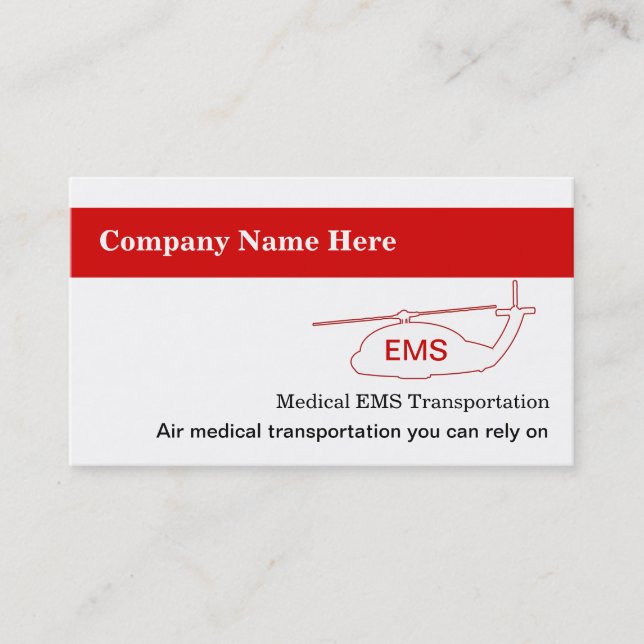 Tarjetas de visita médicas del transporte (Anverso)