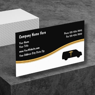 Tarjetas de visita médicas del transporte