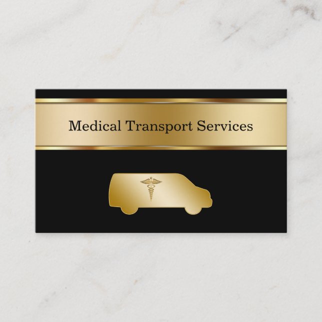 Tarjetas de visita médicas del transporte (Anverso)