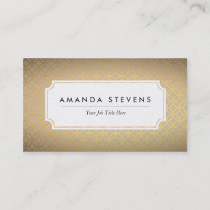 Tarjetas de visita metálicas del oro elegante