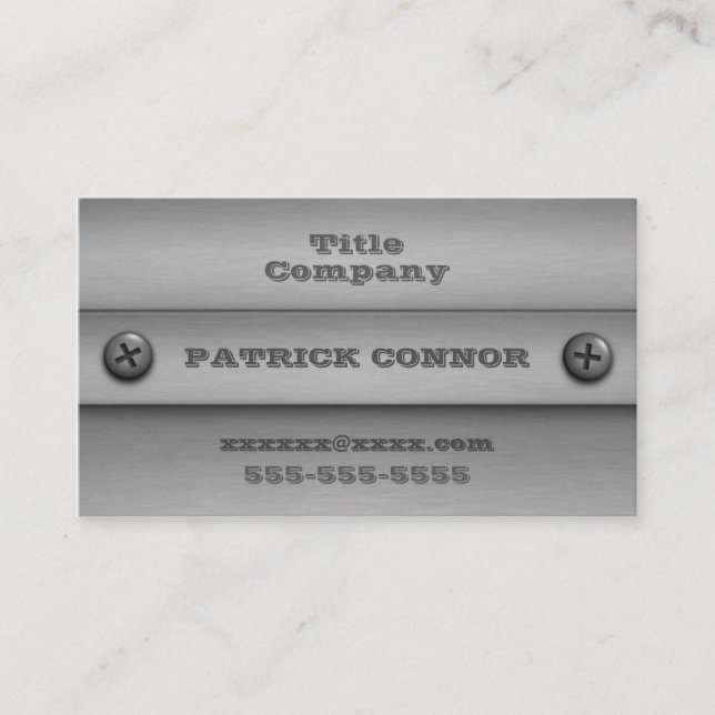 Tarjetas de visita Metalizado (Anverso)