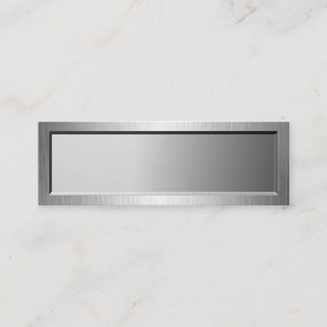 Tarjetas de visita metalizado del letrero de la (Anverso)