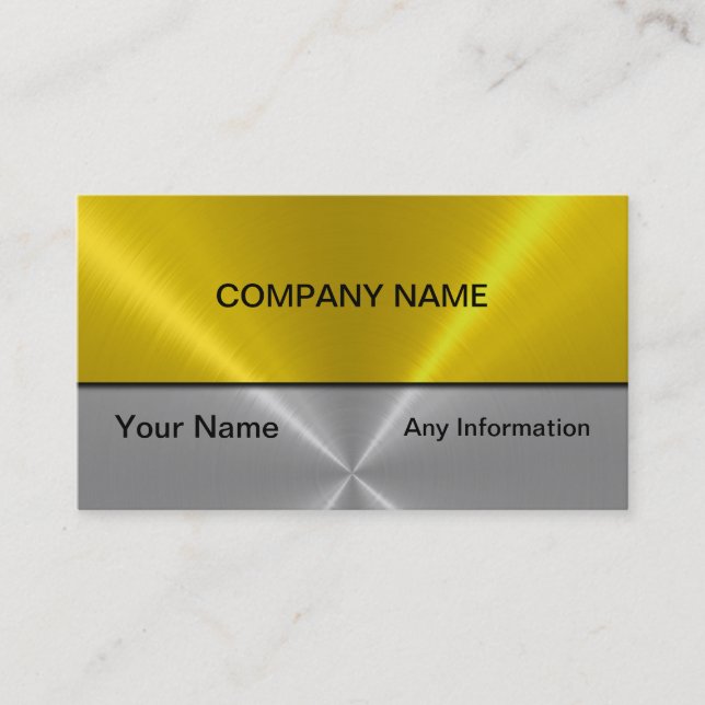 Tarjetas de visita Metalizado Gold y Silver Luxury (Anverso)