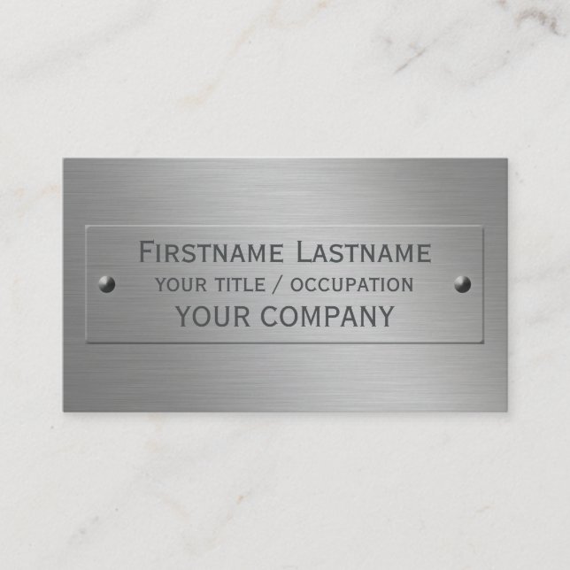 Tarjetas de visita metalizado Look personalizado (Anverso)